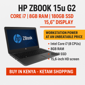 HP ZBook 15u G2 – Intel Core i7, 8GB RAM, 180GB SSD, 15.6" Display – Refurbished | Buy Online in Kenya – KETAM