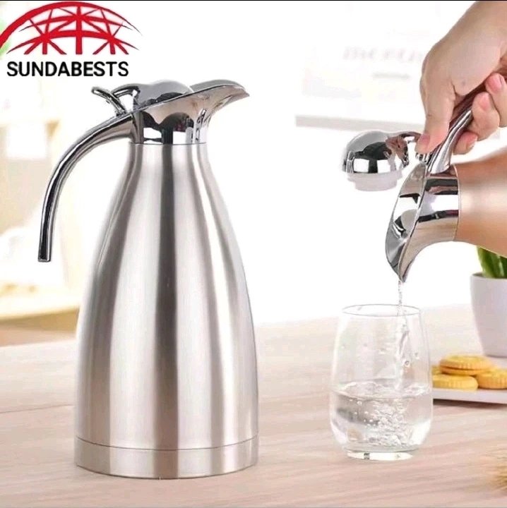 SUNDABESTS 2.0L Stainless Steel Vacuum Coffee Pot | Thermos Flask Kettle