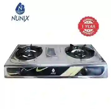 Nunix Table Top Gas Cooker Stainless Steel + FREE Hose Pipe, 6kg Gas Regulator & 2 Gas Tighteners – KETAM Kenya - Image 2