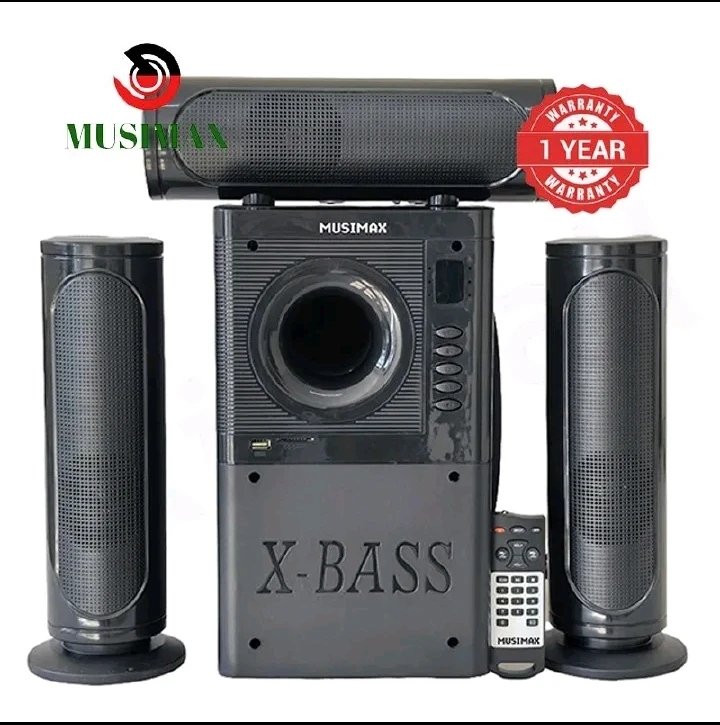 Limited Offer】MUSIMAX 3.1CH Bluetooth LM-1109 Woofer Home Theater System – 3000W Subwoofer with USB/SD/FM + Remote