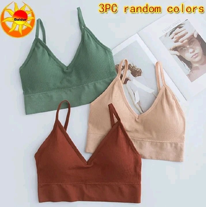 3PC Women’s Seamless Wrapped Chest Sports Bra – Comfortable Lingerie, No Steel Ring, Hollowed Out Sling Design.