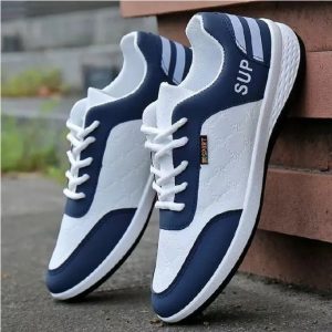 New Trendy Casual Sneakers - Flat Shoes, PU Leather, Student Running Shoes, Men no1 Shoes