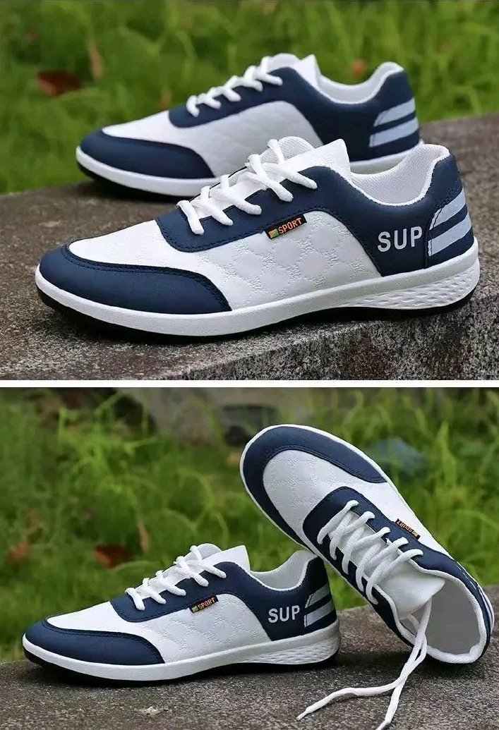 FEELING New Trendy Casual Sneakers - Flat Shoes, PU Leather, Student Running Shoes, Men Shoes - Image 2